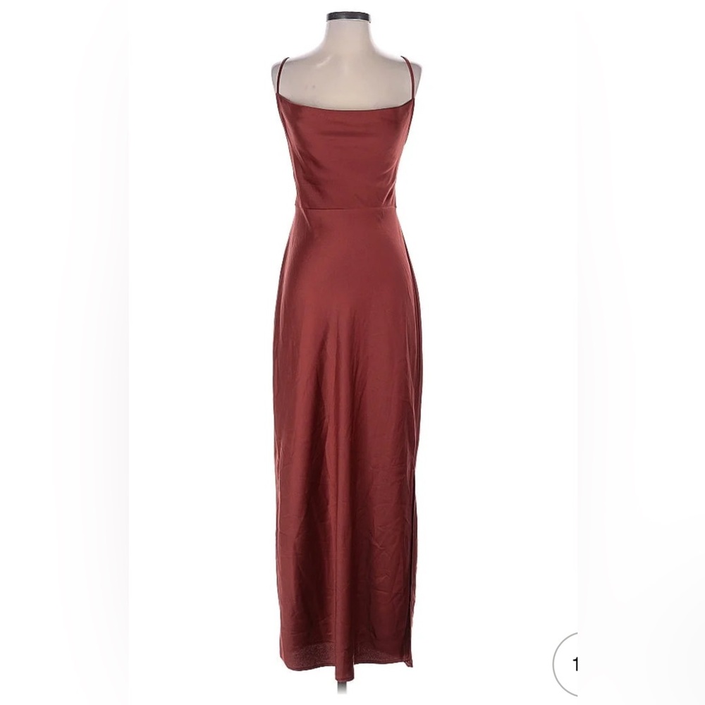 BHLDN Terracotta Slip Dress with slits / size 8